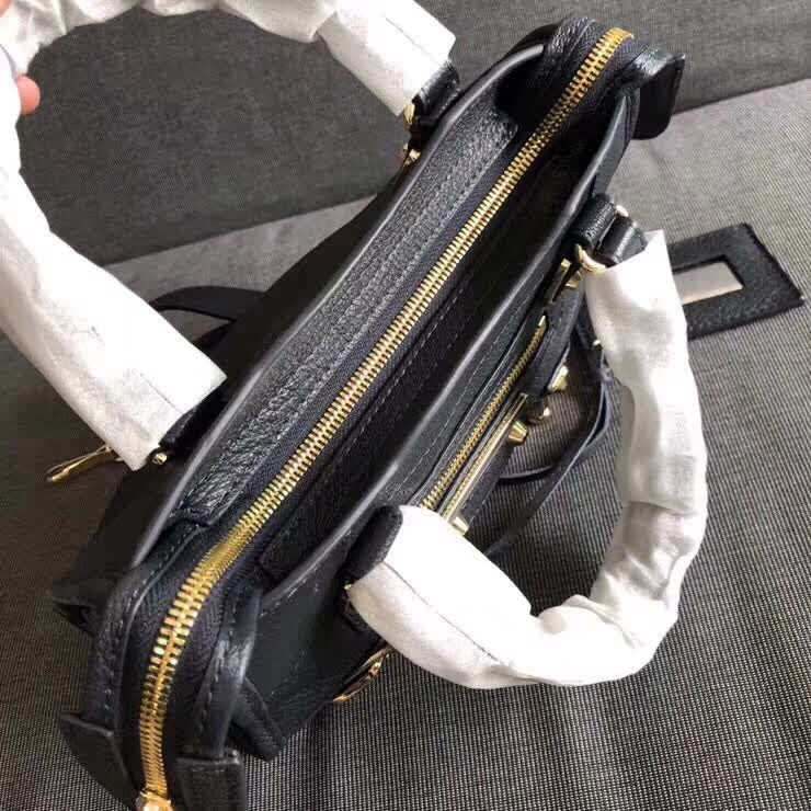 BALENCIAG巴黎世家 機車包 23cm原版山羊皮配金邊 手提肩背斜挎包  BL1380